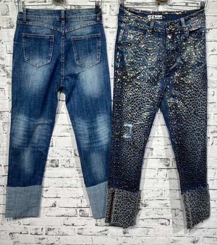 1738 leo print damen jeans - damen,